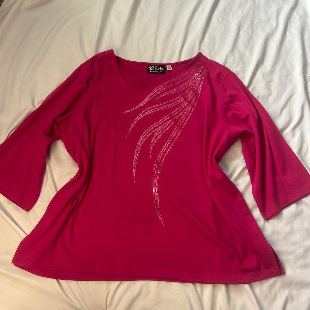 Vintage Deadstock Women's Sequin Long Sleeve Top